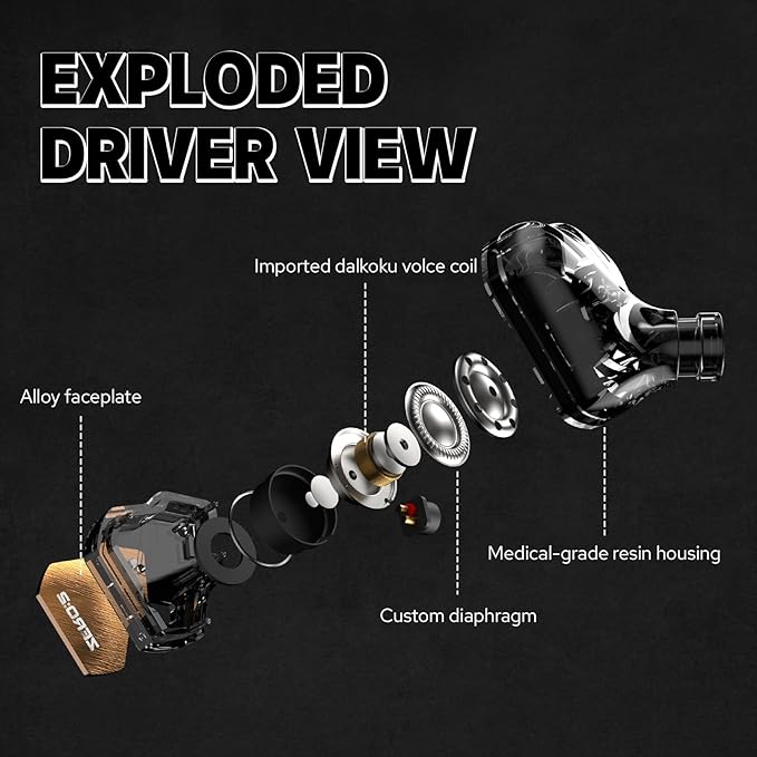 Linsoul 7Hz x Crinacle Zero:2 in Ear Monitor, Updated 10mm Dynamic Driver IEM, Wired Earbuds Earphones, Gaming Earbuds, with OFC IEM Cable for Musician (Blue, Typec MIC)