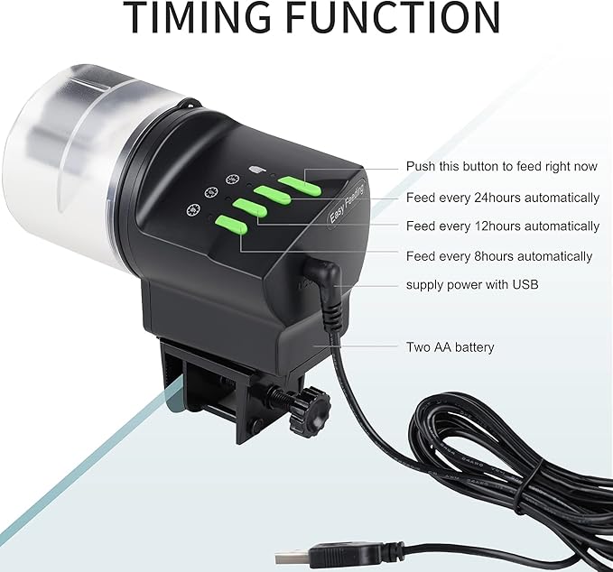 DXOPHIEX Automatic Fish Feeder with Fish Tank Filter