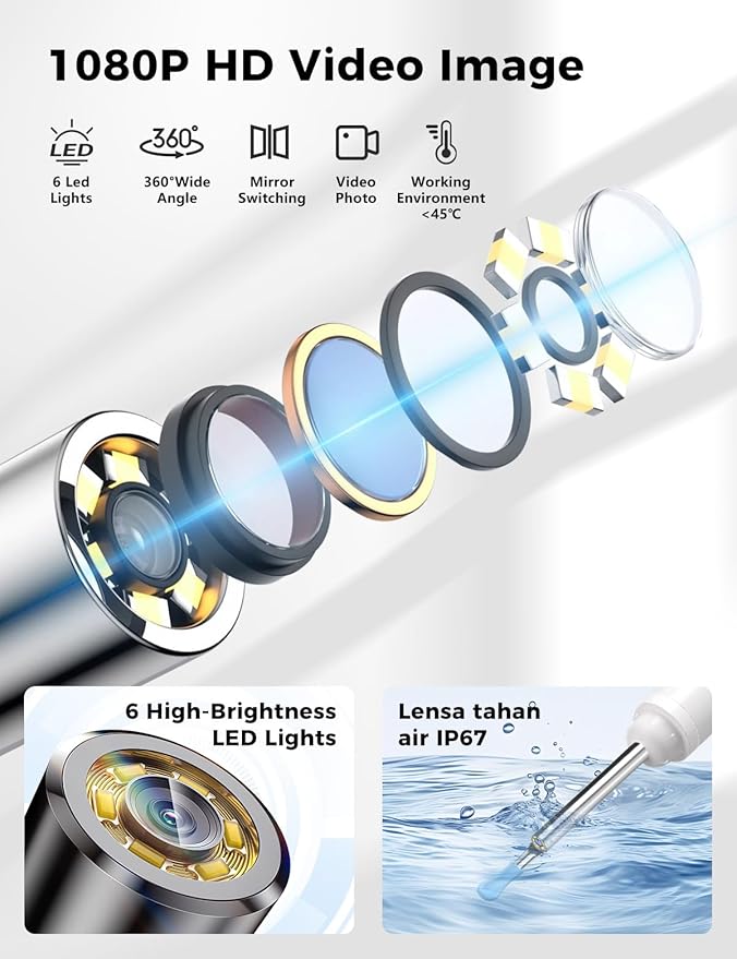 Sofbunny A03 Ear Wax Removal Tool Camera with Screen, Ear Cleaner with 1080P HD Camera, 3 in 1 Ear Cleaning Tool with 10 Replacement Tips,Earwax Remover Kit for Kids & Adults,Otoscope with LED Lights