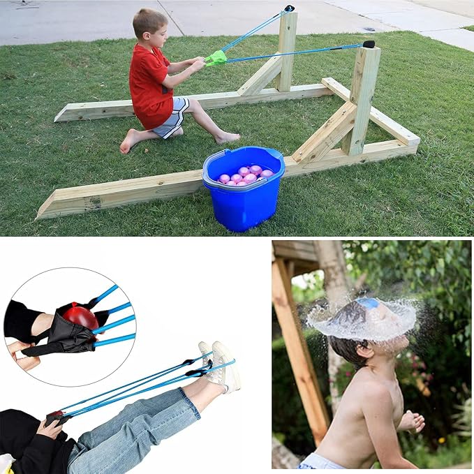 Water Balloon Launcher (blue-2);water balloon slingshot Beast 300-yard