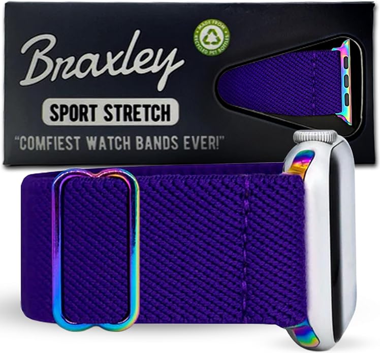Braxley Bands for Apple Watches - Stretchy and Washable - Adjustable with Apple Watch Bands for Women & Men - Compatible with Apple Watch Series SE Ultra 9 8 7 6 5 4 3 2 1