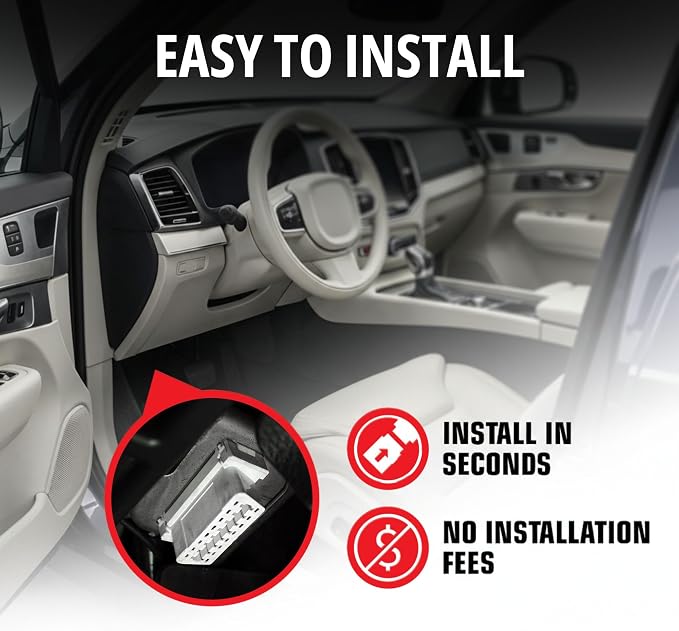 CARLOCK Anti Theft Car Device - Real Time 4G Car Tracker & Car Alarm System. Comes with Device & Phone App. Tracks Your Car in Real Time & Notifies You Immediately of Suspicious Behavior.OBD Plug&Play