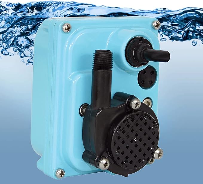 Little Giant 1-MA 115 Volt, 170 GPH Direct Drive Small Submersible Aluminum Water Transfer or Circulation Pump for Industrial, Commercial or Home use with 6-Ft. Cord, Blue, 521203