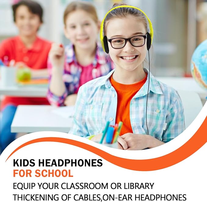 Classroom Headphones Bulk 25 Pack Class Set for School Students Kids and Adult -Sturdy Wired 3.5mm Plug (Mixed, 25 Pack)
