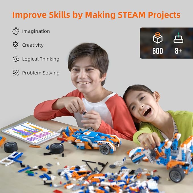 Apitor Robot X 12-in-1 Programmable APP RC Robot and Robot J 6-in-1 Programmable STEM Learning Toy