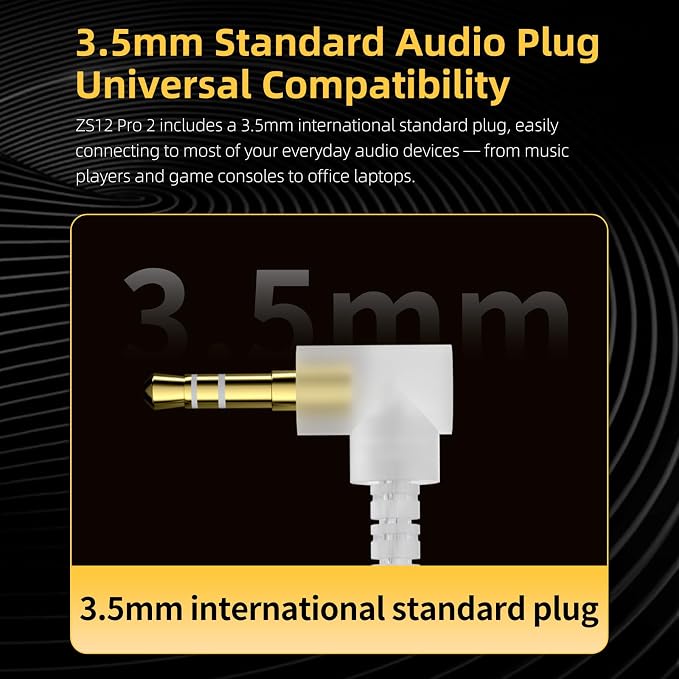 KZ ZS12 PRO 2 in Ear Monitor Headphone, 5BA+1DD 6 Hybrid Driver Gaming Earbuds Wired Earphones, HiFi Clarity Sound Immersive Bass IEMs for Gaming Musician Singer Audiophile (Silver without Microphone)