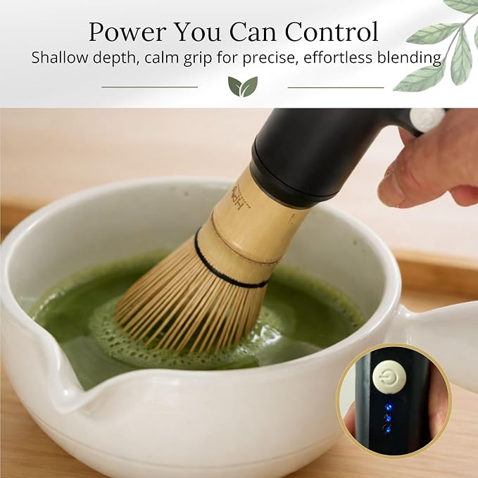 Matcha Electric Whisk Set - Rechargeable Handheld Frother with Whisk and Holder | Automatic Stirrer for the Perfect Blend | Handheld Frother for Matcha Tea Lovers (Electric Matcha Whisk)