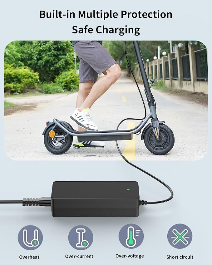 VHBW 42V for 5TH Wheel Electric Scooter Charger Compatible with 5TH Wheel ES09/ V20 Pro/ V30 Pro / M1/5LCHM11U 350W Electric Scooter