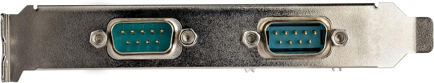 StarTech.com 2-port PCI Express RS232 Serial Adapter Card - PCIe RS232 Serial Host Controller Card - PCIe to Dual Serial DB9 Card - 16950 UART - Expansion Card - Windows & Linux, TAA (PEX2S953)