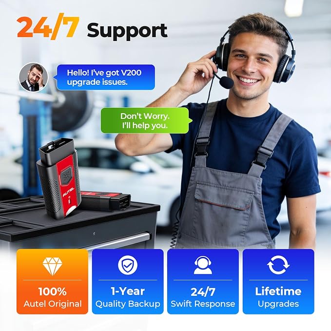 Autel VCI200 Wireless Diagnostic Dongle with CAN FD & DoIP, OBD2 Bluetooth Adapter Connector V200, Upgrade of V150 V100 VCI150 VCI100, Compatible with KM100, MS906 Series, ITS600, BT608, BT609