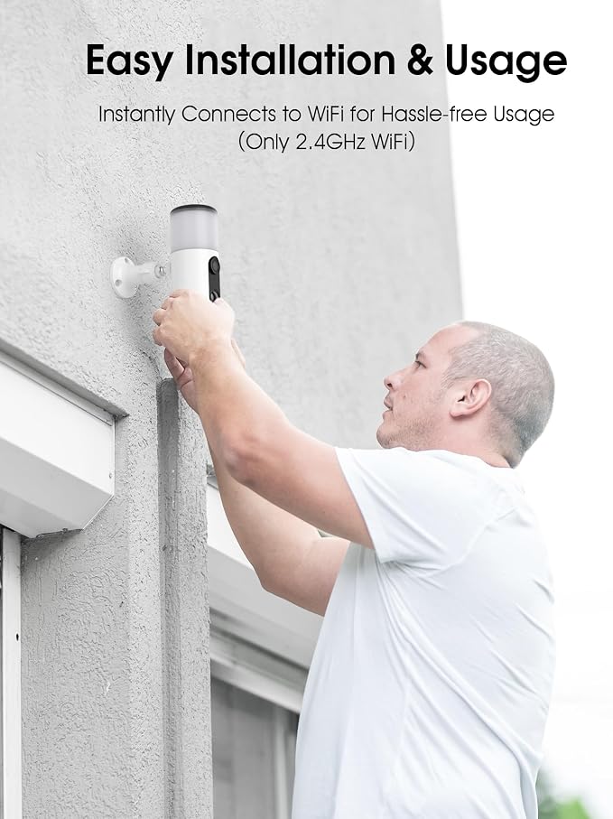 ANRAN Solar Security Cameras Wireless Outdoor with Light,2K Porch Floodlight Camera with Color Night Vision & AI Motion Detection,2-Way Talk Spotlight Siren Alarm,Compatible with Alexa