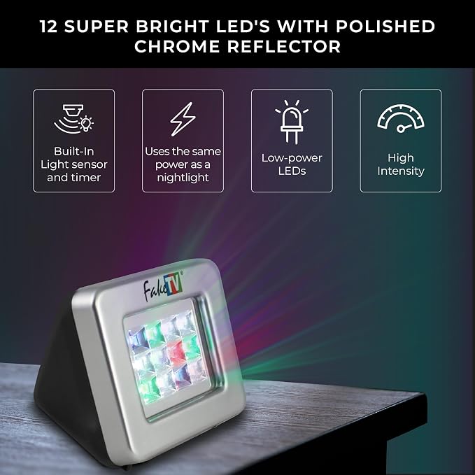 FTV-11 Extra Bright TV Simulator – TV Security Light, Burglar Deterrent