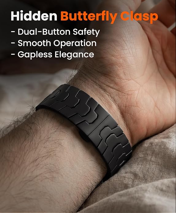 AGIS02 Titanium Band for Apple Watch Ultra 3/2/1 Band 49mm & Series 11/10 46mm, Grade 5 Titanium Ultra Watch Band for Men with DLC Coating, Durable and Lightweight iWatch Metal Strap