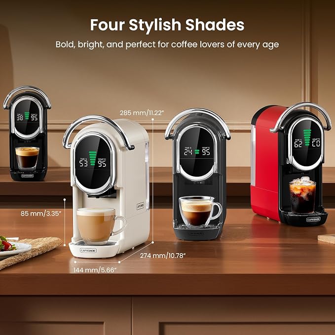 Magician1 Mini Multi-Pod Espresso Machine & Coffee Maker, Compatible with Nespresso Original, Dolce Gusto, Blue & ESE Pods, Ground, Adjustable Brew Size & Temp, Compact for Home, Office, Dorm & RV