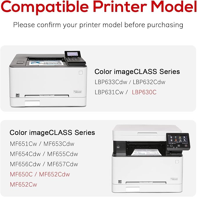 067 067H Toner Cartridge High Yield Compatible for Canon 067 067H Color ImageCLASS LBP632Cdw LBP633Cdw MF653Cdw MF654Cdw MF656Cdw Printer (4 Pack), Black, CT067