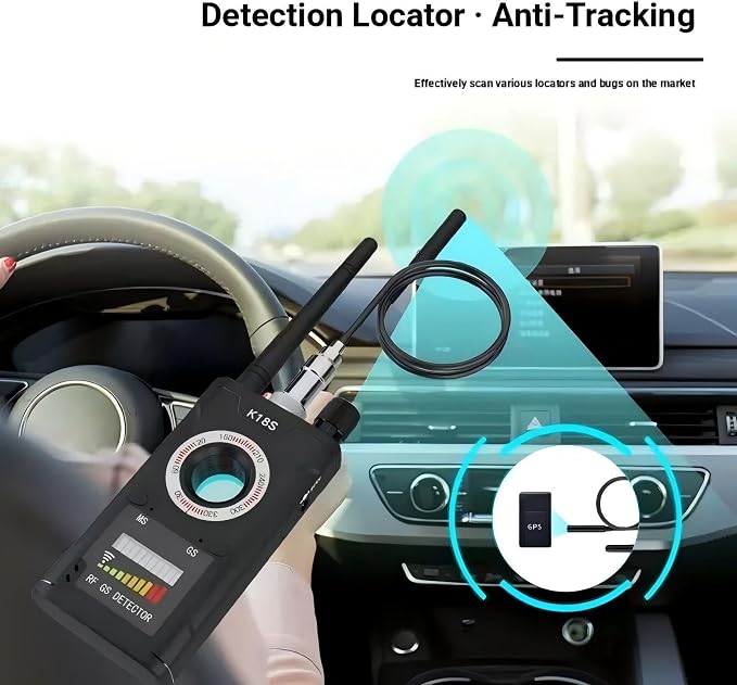 Hidden Camera Detector, GPS Tracker, and Infrared Camera Three in one Anti spy Detector for Easy Portability. Suitable for Hidden Device detectors in Airbnb, Hotels, bathrooms, Homes, and Offices