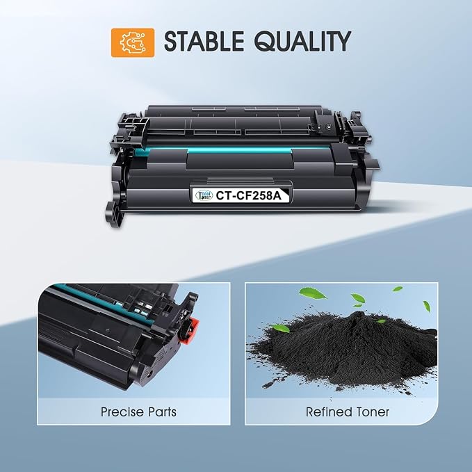 Cool Toner (no chip) 58A CF258A Black Toner Cartridge Replacement for HP 58A CF258A Toner for HP LaserJet Pro M404n M404dn MFP M428fdw M428fdn M428dw Printer Ink 2-Pack
