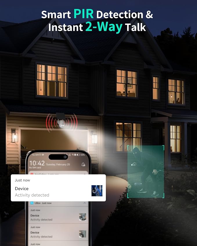 LIWAN 4G LTE Cellular Security Cameras Wireless Outdoor, 2K Off-Grid Cam | 2-Pack No WiFi Security Camera with SIM Card, Solar Powered, Color Night Vision, 360° View for Farm, Cabin, Construction Site