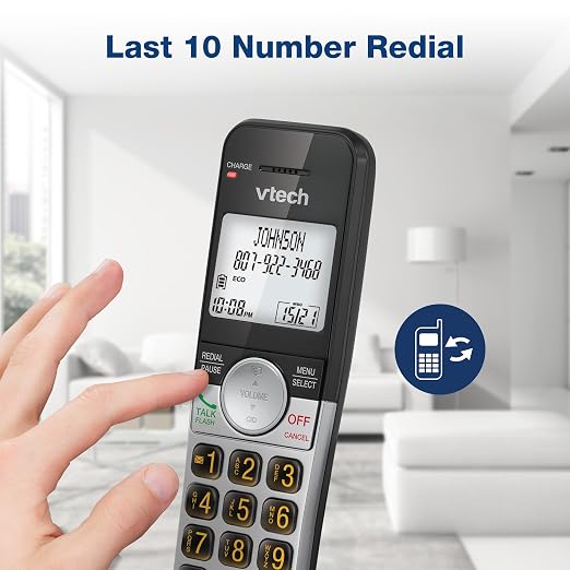 VTech Cordless Home Phone with Answering Machine — Full-Duplex Speakerphone, Large Backlit Display, Big Buttons, Caller ID, Easy Setup | VG232