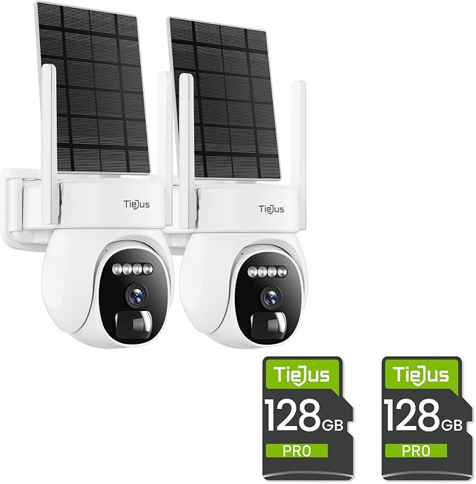 2 Packs 128GB SD Card for Security Camera, Memory Card Full HD Video Compatible with Digital Camera