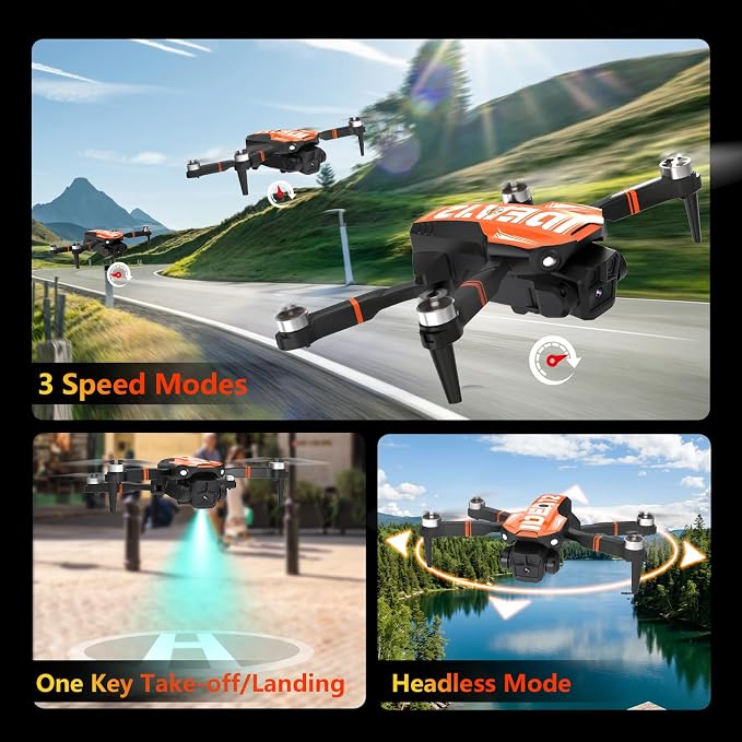 GPS Drone with Camera for Adults 4K Professional, Auto Return Follow Me FPV Video Drones with Brushless Motor, Circle Flight Waypoint Fly, Foldable RC Mini Quadcopter for Beginners Under 250G Gifts