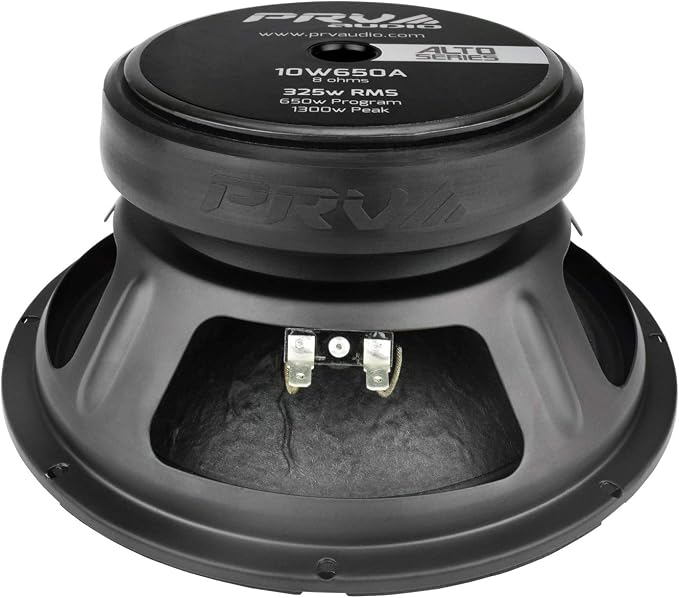 PRV AUDIO 10 Inch Woofer Speaker 10W650A, 650 Watts Program Power, 8 Ohm, 2.5 Inc Voice Coil, 325 Watts RMS Pro Audio Speaker Loudspeaker (Single)