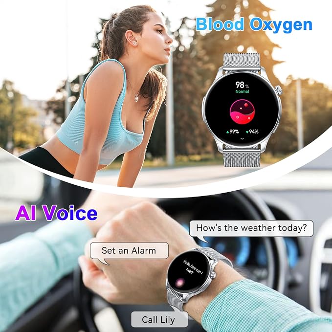 Kimeag Smart Watch for Men Women Fitness: Waterproof Make Answer Call Digital Mens Watches Step Tracker Running Smartwatch Android Phone Heart Rate SpO2 Sleep Monitor