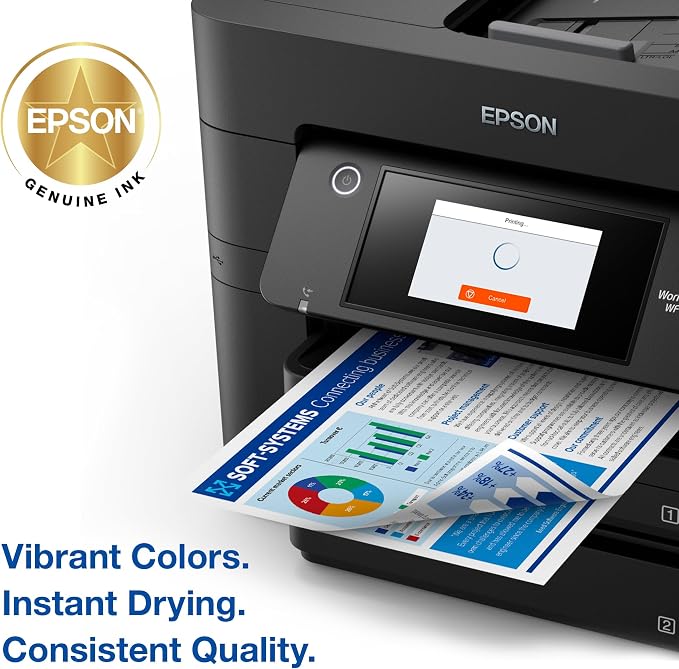 EPSON 822 DURABrite Ultra Ink Standard Capacity Color Cartridge Combo Pack (T822520-S) Works with WorkForce Pro WF-3820,3823, 4820, 4830, 4833, 4834