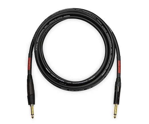 Mogami OD GTR-20 Overdrive Guitar Instrument Cable, 1/4” TS Male Plugs, Gold Contacts, Straight Connectors with silentPLUG, 20 Foot