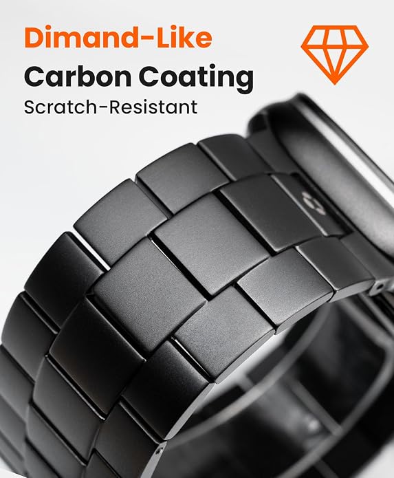 Titanium Watch Band Compatible with Apple Watch Ultra 3 & Ultra 2 1 49mm - 26mm Wide-Body Metal Apple Watch Ultra Band with Scratch Resistant DLC Coating for men - CRNS01 Business Series