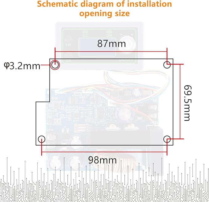 CNC Buck Adjustable Power Supply Module, Adjustable Buck Converter 50V 20A 1000W Voltage and Ammeter DC Voltage Regulator, LCD Display/DC Converter/DC CNC Power Supply/DC Converter Gray