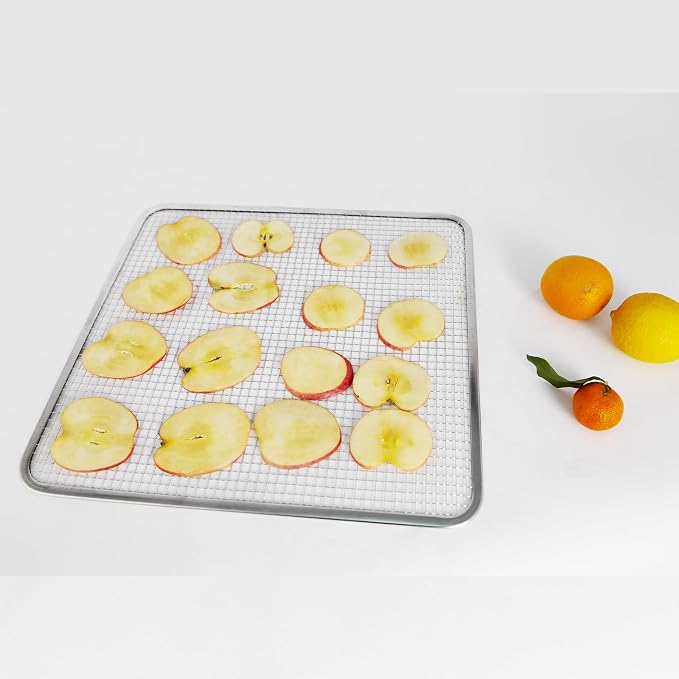 CLIVIA Commercial Food Dehydrator 16 Trays, 1600W Large Capacity 26.18 ft² Industrial Dehydrator with Wheels, Stainless Steel Dryer for Jerky, Meat, Fruit, Herbs, 86-194°F Temp Control & 24H Timer