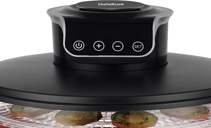 Food Dehydrator DryLite 245 – 5 Tray Adjustable, BPA-Free – 4-Hour Quick Drying, Even Heat, Easy Temp Control – Fruit, Veggie, Meat Jerky Maker (Black)