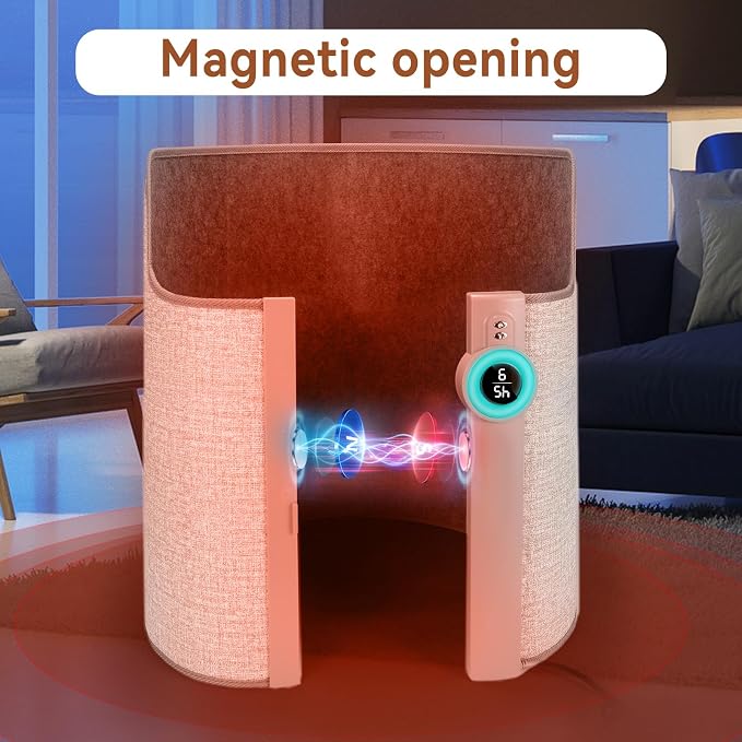 Under Desk Heater for Office & Home, Quiet Electric Foot/Leg Warmer with Heated Floor Mat, Personal Electric Panel Space Heater with Thermostat & Timer, Suitable for Birthday or Christmas Gifts