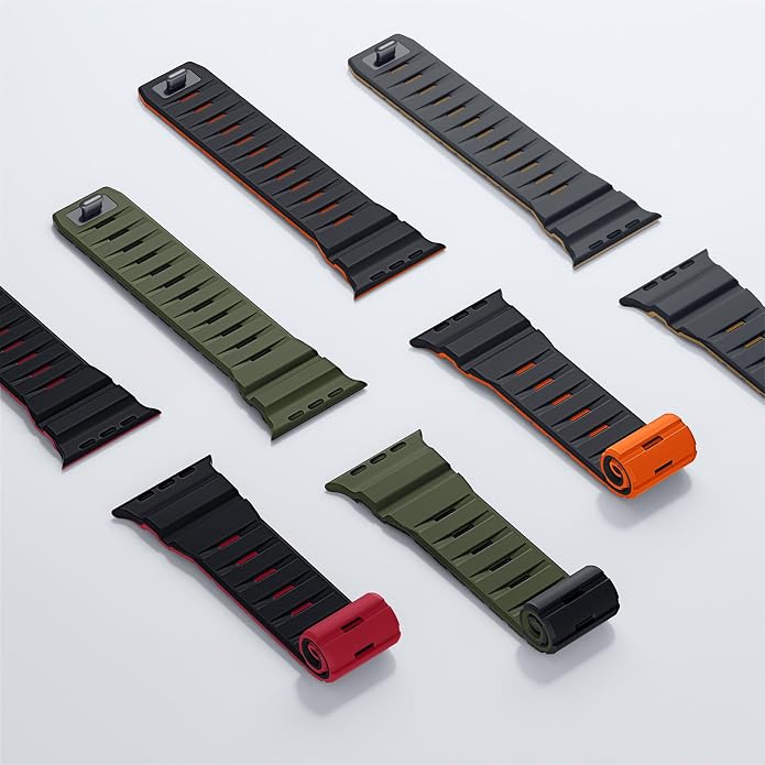 Bandletic Magnetic Watch band Compatible with Apple Watch Bands - Magnet Bands 49mm 46mm 45mm 44mm 42mm Men Women, Rugged Silicone Strap for iWatch Series 11/10/9/8/7/SE3/SE2/SE/6/5/4/3/2/1