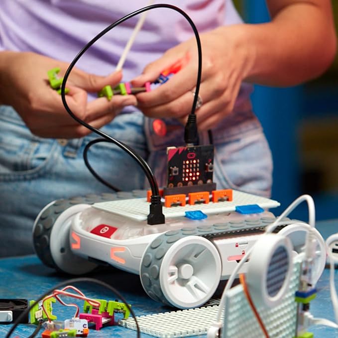 Sphero littleBits RVR+ Topper Kit - Program Both littleBits and RVR+ in the Same Platform - Microsoft MakeCode or Micro:bit Python Editor | Program littleBits and RVR+ in Same Platform, Microsoft MakeCode Compatible, micro:bit Python Editor Compatible