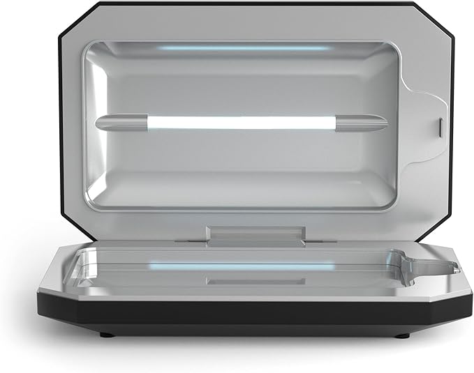 PhoneSoap Basic Cell Phone UV Light Sanitizer Box | Patented and Clinically Proven 360 Degree UV Light Sanitizer | (Black)