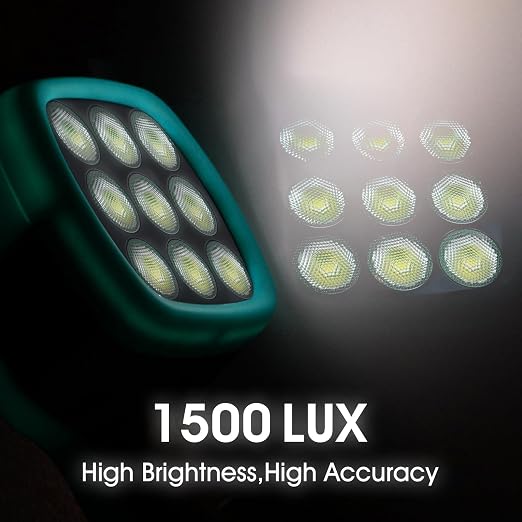 Digital LED Stroboscope High Illuminance 1500LUX Measuring 60~999,999 RPM/Hz,Non-Contact Tachometer Adjustable Strobe Light Timing Speedometer Rechargeable for HVAC Motor Engine Speed Tester | 0.001% High Accuracy, Freeze Motion in Real-Time, Adjustabl...