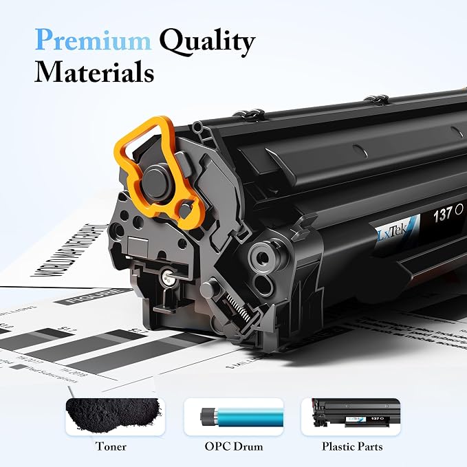 LxTek Compatible Toner Cartridge Replacement for Canon 137 Toner Cartridge CRG137 CRG 137 to use with ImageClass D570 MF236n MF232w MF216n MF244dw MF242dw MF232w(4 Pack, Black)
