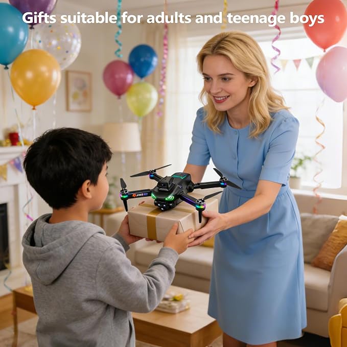 Drone with camera for adults, screen on controller, drone with obstacle avoidance, 2 Batteries, Optical Flow Positioning, One-Touch Takeoff/Landing, drone with camera for kids, toys for boys