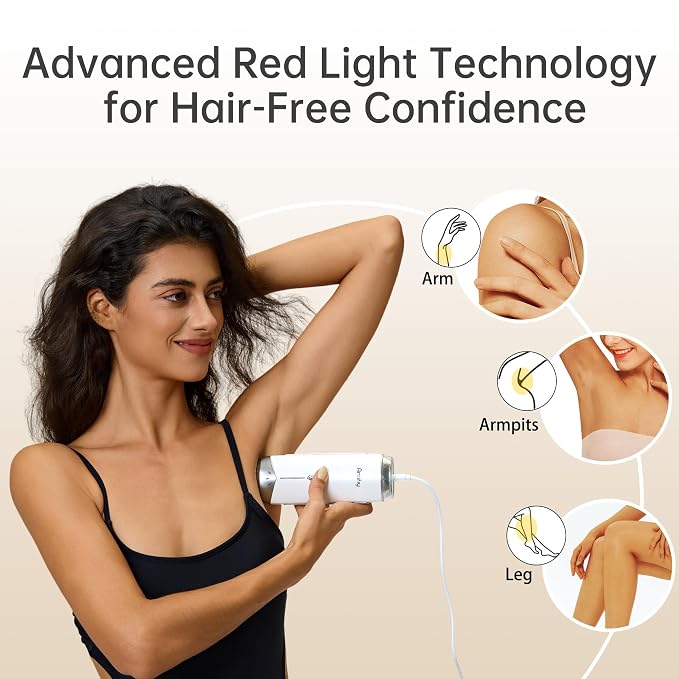 Ice Cooling IPL Home Use Hair Removal Device, Laser Hair Removal Machine Painless Epilator for Women Men, 3 Energy Levels & 2 Modes, Face Body Use with Razor & Glasses
