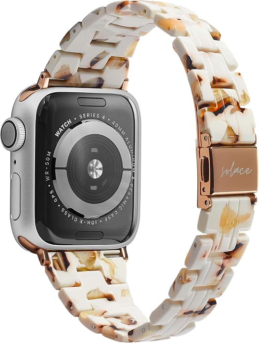 Solace Bands Slim Matte Resin Watch Band - Universal Fit for Apple Watch Bands for Women and Men, iWatch Bands for 38mm 40mm 41mm 42mm 44mm 45mm 49mm Ultra, SE and Series 11 10 9 8 7 6 5 4 3 2 1