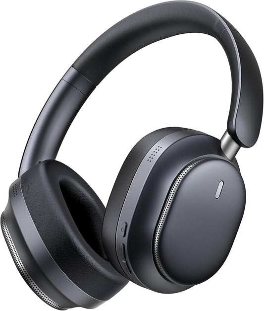 Pointcinco Hybrid Active Noise Cancelling Headphones, Over Ear Bluetooth 6.0 Wireless Headphones, 50H Playtime, Deep Bass, HiFi Stereo Sound, Lightweight Foldable for Travel, Home and Office(Black)