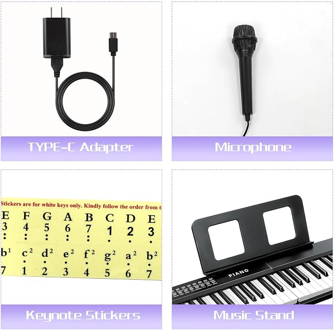 88 Key SEMI-Weighted Keyboard Piano For Beginners w/Teaching Mode | Corded Electric, MIDI, Bluetooth, 1000 Tones/Rhythms, 150 Demos, Sustain Pedal, Metronome, Sync, Chord, Dual Key, Key Drum