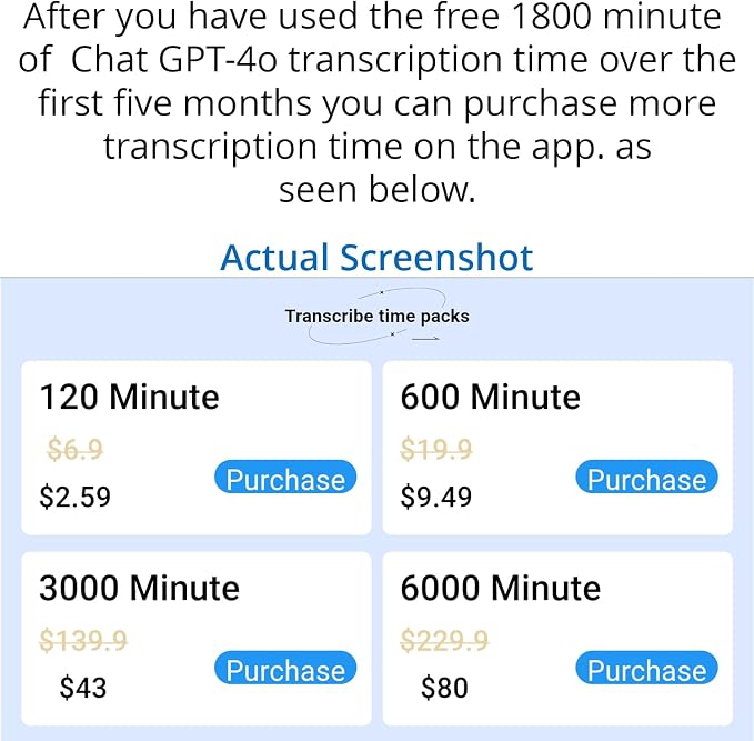 AI Voice Recorder Free Chat GPT-4o AI Hours, Wireless Transcription Device, Speech to Text, Smart AI Note Taking Assistant. 59 Language Translator, AI Transcribe & Summarize Lectures, Meetings, Calls