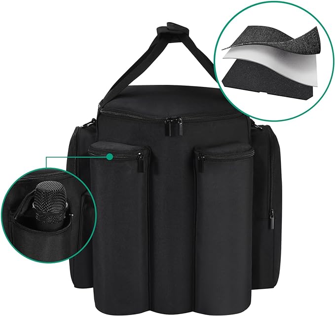 Carrying Case Travel Bag Compatible with Bose S1 Pro+,Portable Bluetooth Speaker Cover Compatible with Bose S1 Pro with Shoulder Strap & Extra Pockets for Microphone,Charger,Cable,Accessories(Black)