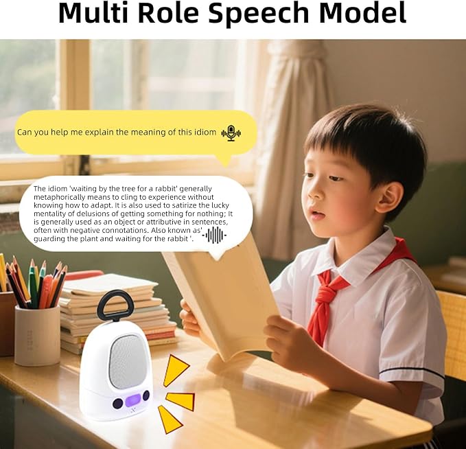 Sanpyl AI Desk Robot Companion, WiFi 2.4G Voice Control Learning Assistant Answering Questions Chatting Interactive AI Robot Pet