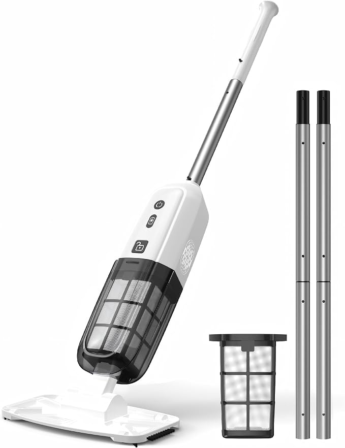 2026 Upgrade Cordless Handheld Pool Vacuum,Pool Vacuum for Above and Inground Pool,Rechargeable Pool Cleaner with Extention Pole,Up to 70-Min Runtime,Ideal for Leaves,Debris,Spas,Hot Tubs,Sky White