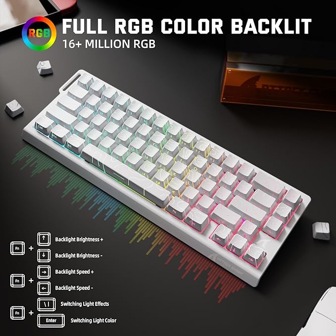ATTACK SHARK X68HE PRO Rapid Trigger Wireless Gaming Keyboard and X11 Mouse, 8K Polling Rate,Hall Effect Magnetic Switch Keyboard, Tri-Mode Mouse with Magnetic Charging Dock, 22000 DPI for PC Mac