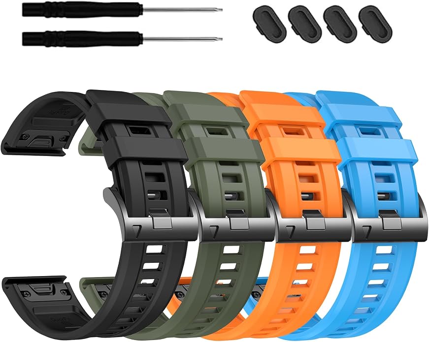 EZMVZKU 26mm Easyfit Straps for Garmin Fenix 8 AMOLED/8 Pro 51mm/7X/7XPro Sapphire Solar Watchands Replacement for Fenix 6X/6X Pro/5X/5X Plus/Enduro 3/2/Quatix 8/epix Pro/Descent Mk3i/Tactix 8 51mm